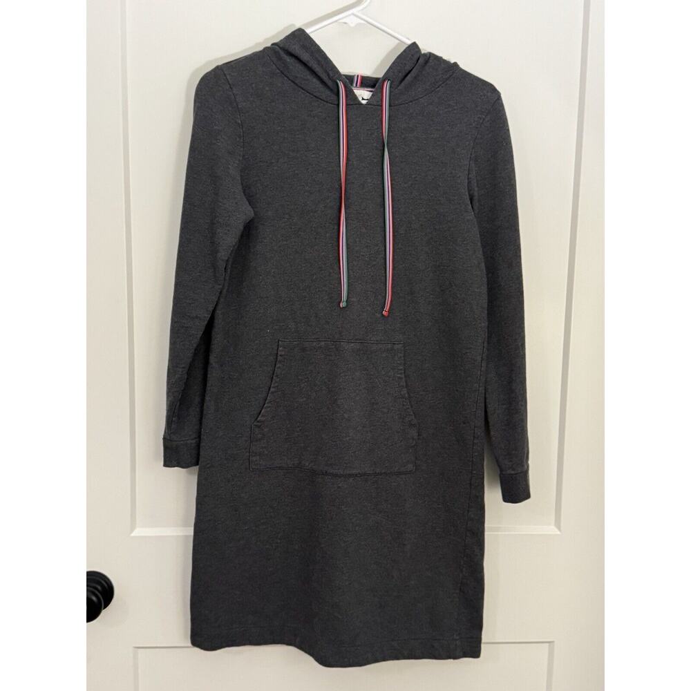 Boden Womens Fleece Dress Gray Multicolor Drawstring Hood Size US 6R